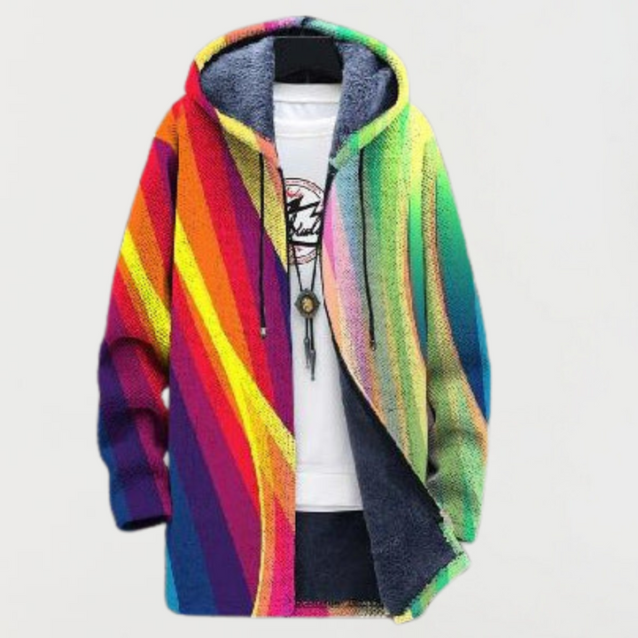 Cameron | Sweatshirt mit Regenbogenstreifen