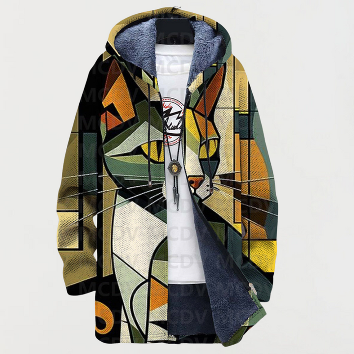 Emerson | Strickjacke mit geometrischem Katzenmuster