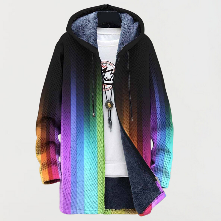 Jordan | Mantel mit Regenbogenmuster
