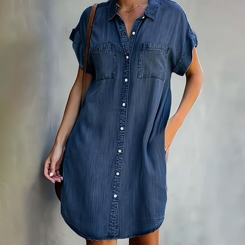 Clara | Hemdkleid mit Knopfleiste