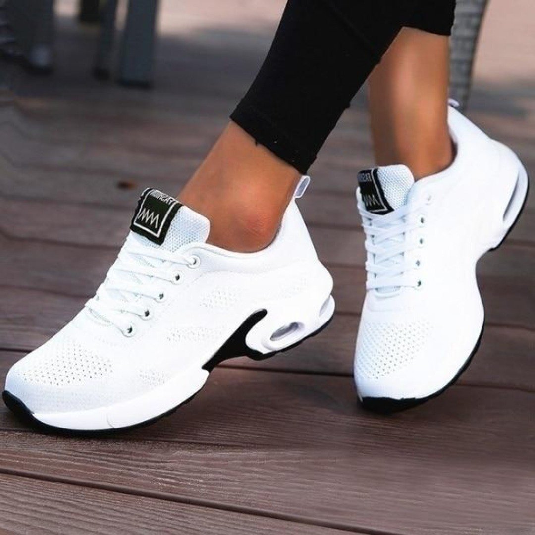 Damen Turnschuhe mit Dämpfung und dicker Sohle