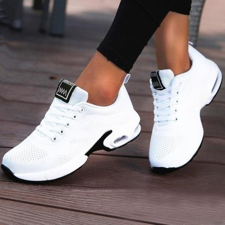 Damen Turnschuhe mit Dämpfung und dicker Sohle