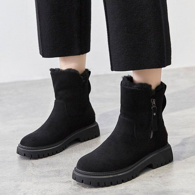 Damen wasserdichte Winterstiefel mit warmem Innenfutter