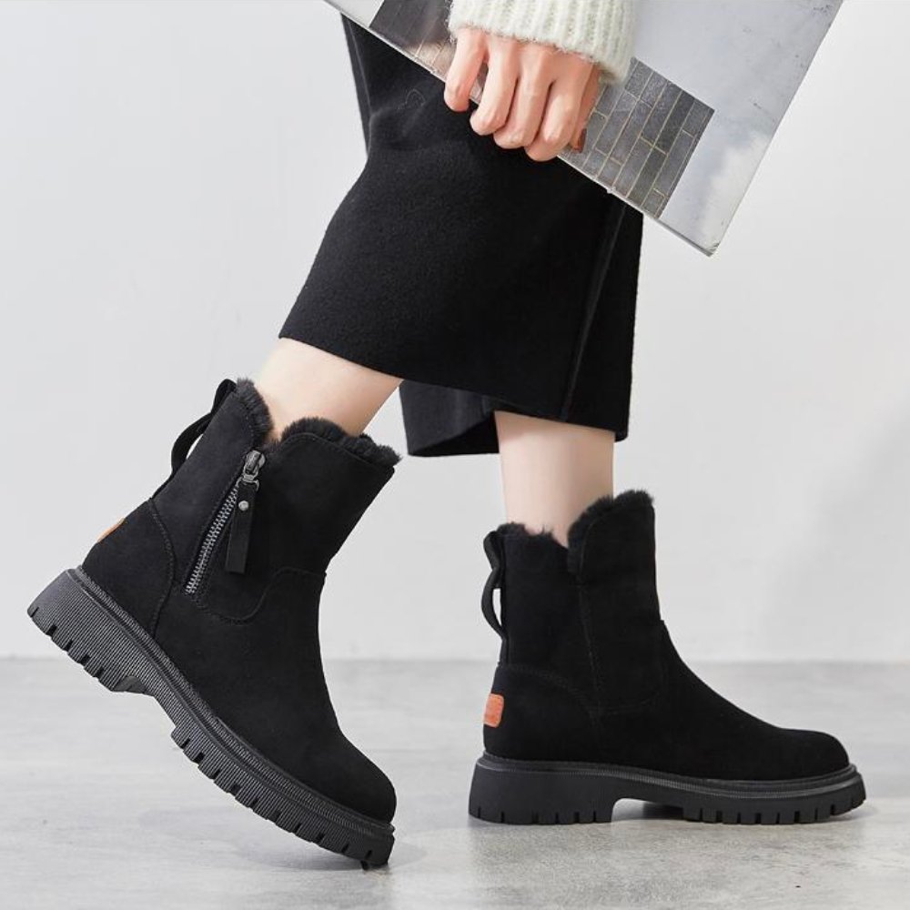 Damen wasserdichte Winterstiefel mit warmem Innenfutter
