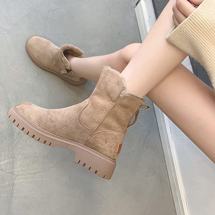 Damen wasserdichte Winterstiefel mit warmem Innenfutter