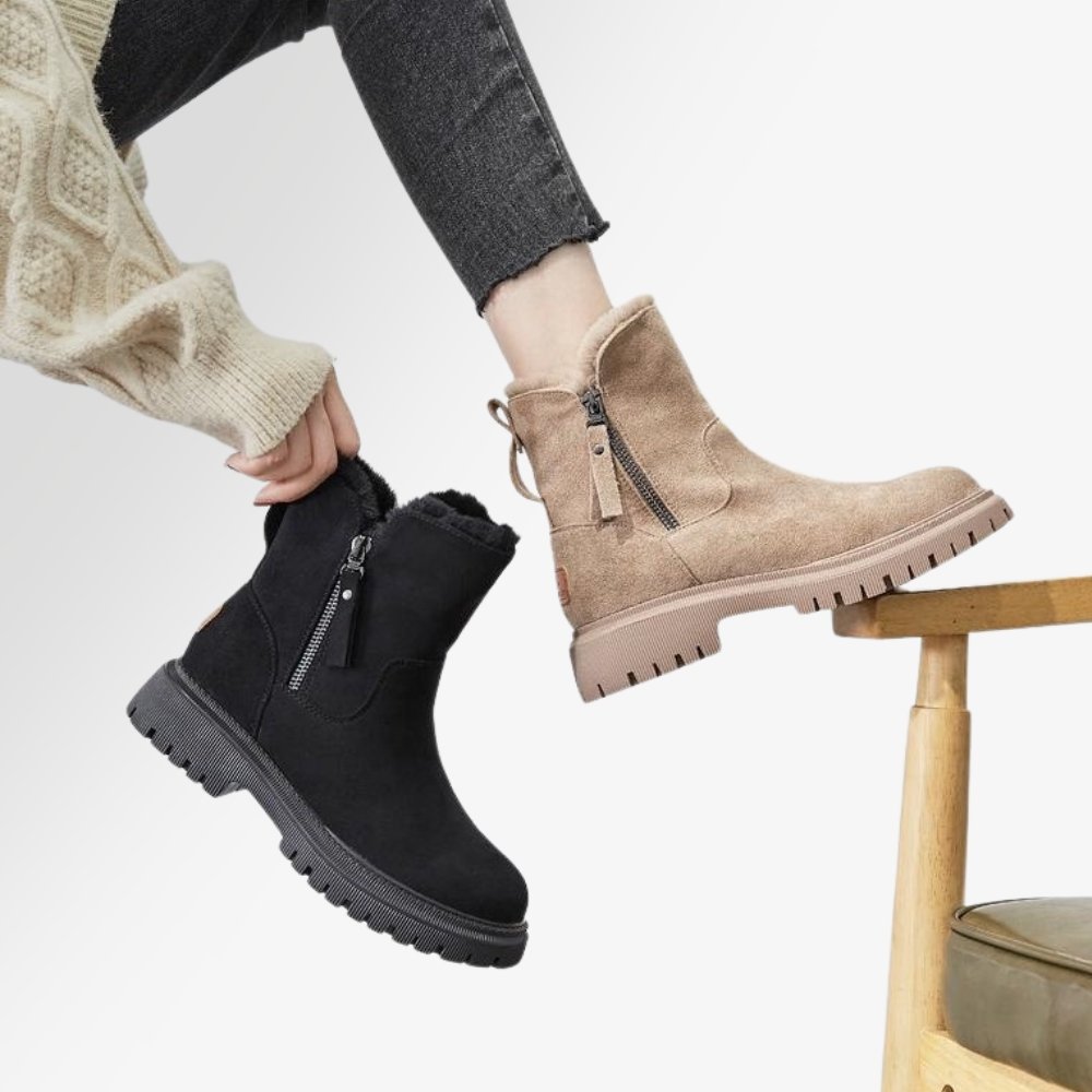 Damen wasserdichte Winterstiefel mit warmem Innenfutter