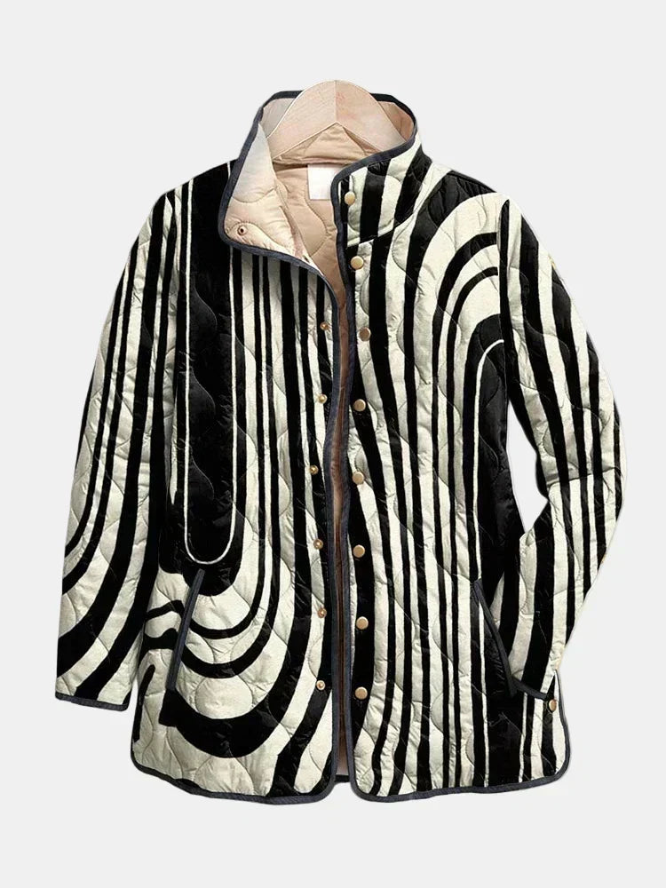 Soraya | Freizeit-Steppjacke mit abstraktem geometrischem Design