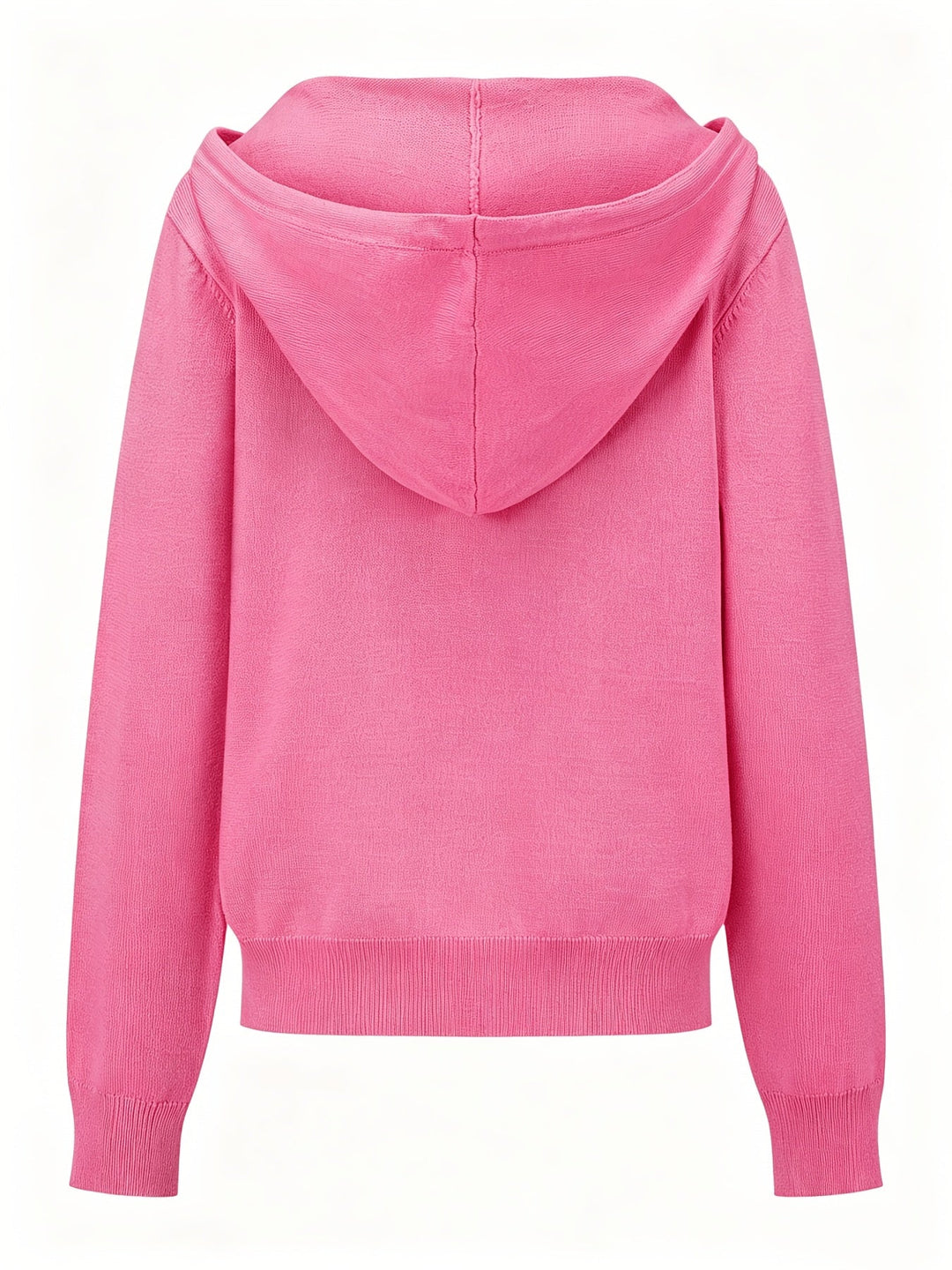 Kapuzen-Strickjacke | Pink