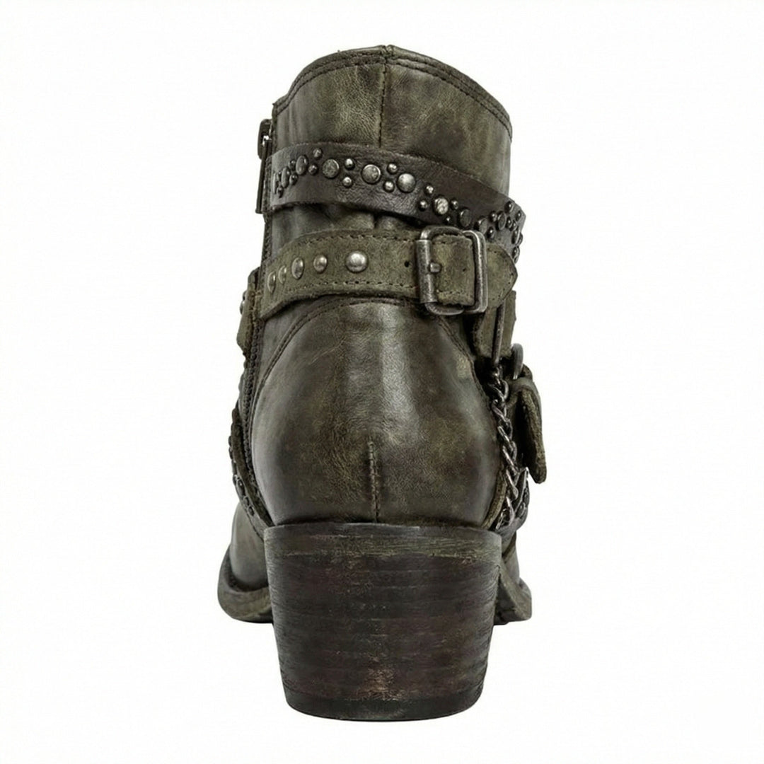 Damen Stiefeletten mit Kettendetail und Nieten