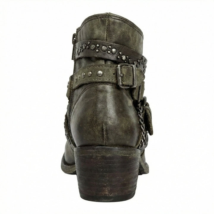 Damen Stiefeletten mit Kettendetail und Nieten