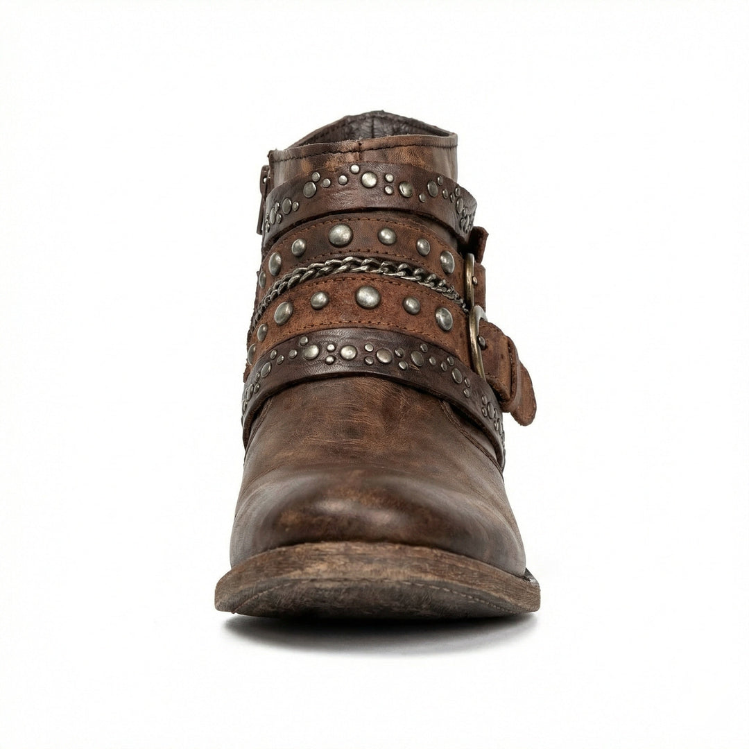 Damen Stiefeletten mit Kettendetail und Nieten