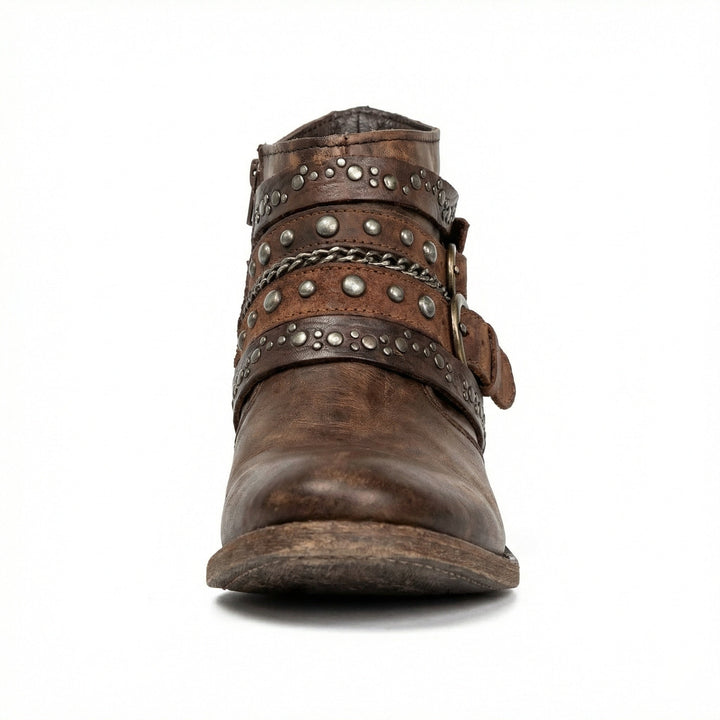 Damen Stiefeletten mit Kettendetail und Nieten