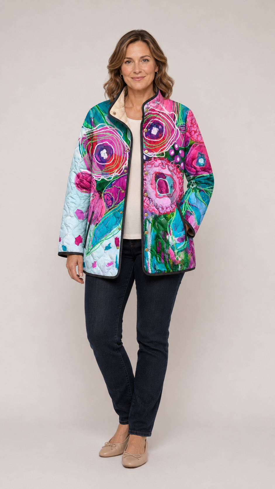 Isabella | Elegante Jacke mit Blumenmuster