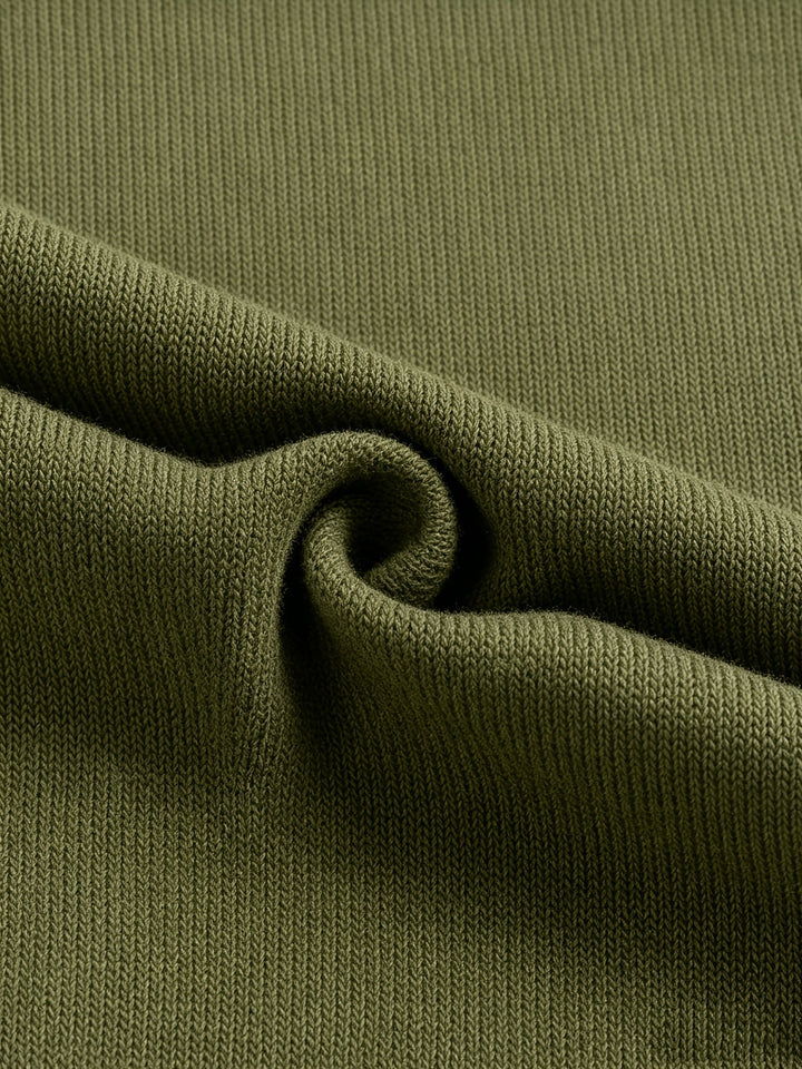 Kapuzen-Strickjacke | Militärgrün