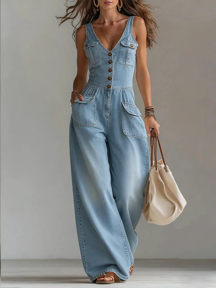 Megan | Lässige Jeans-Latzhose