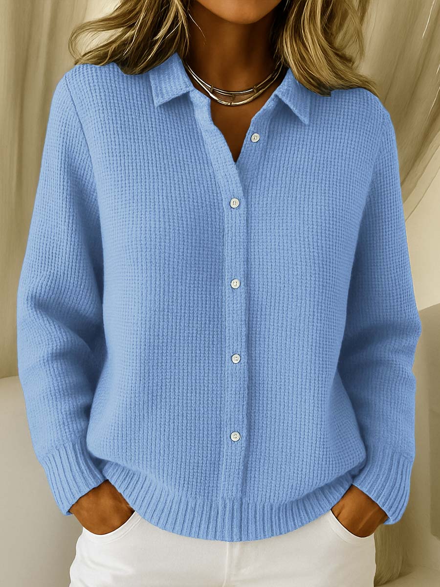 Steffie | Karierte Strickjacke mit Knöpfen