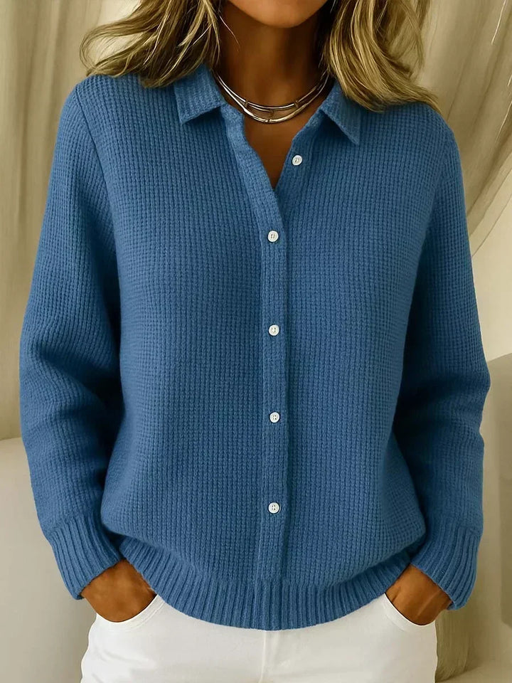 Hanni | Karierte Strickjacke mit Knöpfen