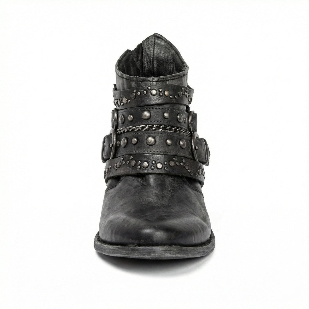 Damen Stiefeletten mit Kettendetail und Nieten