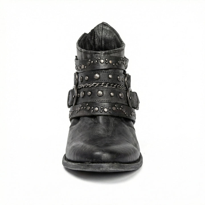 Damen Stiefeletten mit Kettendetail und Nieten
