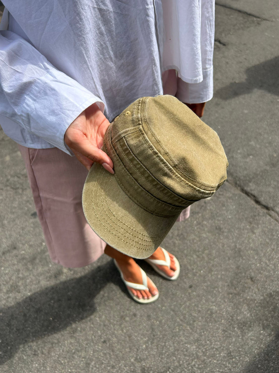 Myr | Cap aus gewaschener Baumwolle, Khaki