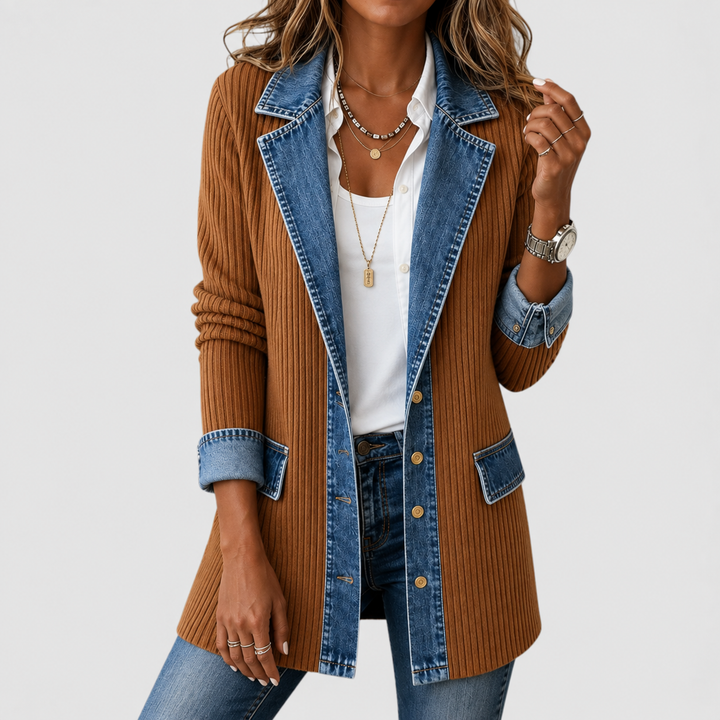 Yvonne | Jacke im Zweifarben-Look