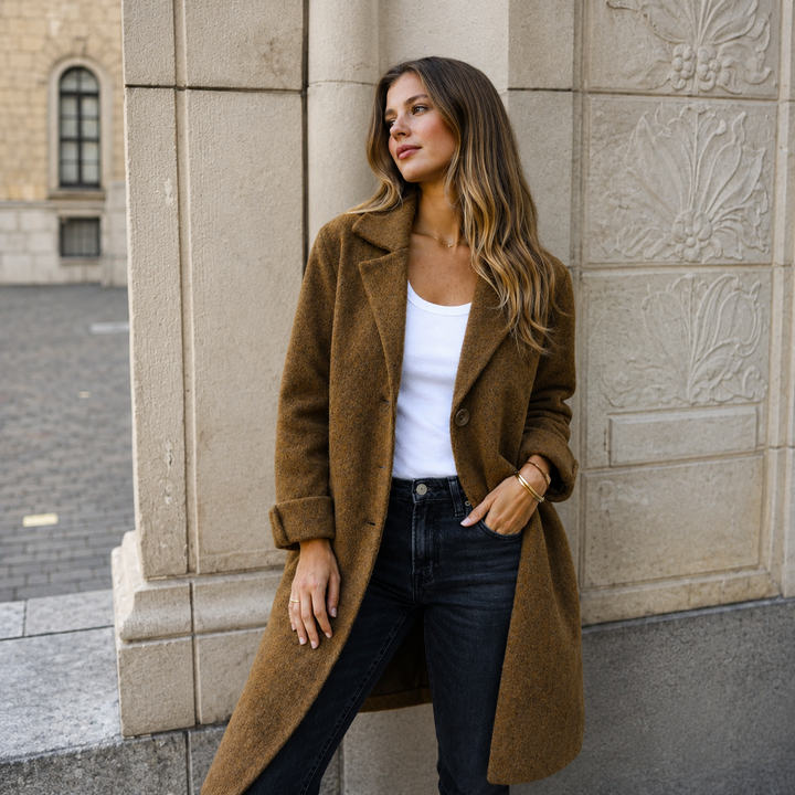Sandra | Eleganter Knopfmantel