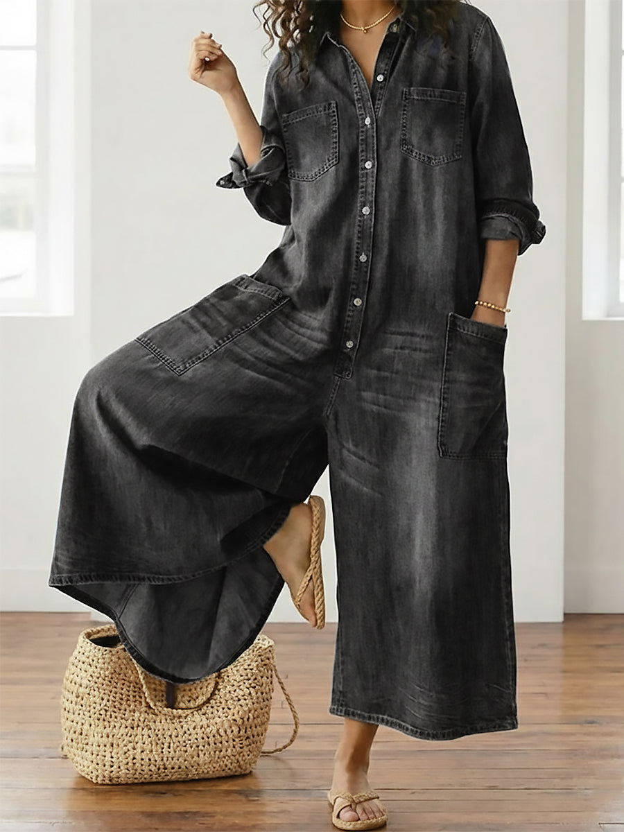 Lily | Jeans-Jumpsuit aus Baumwolle