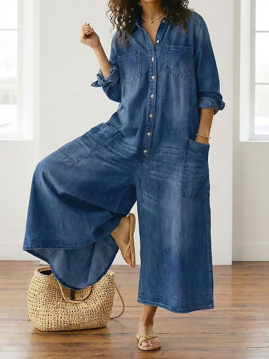 Lily | Jeans-Jumpsuit aus Baumwolle