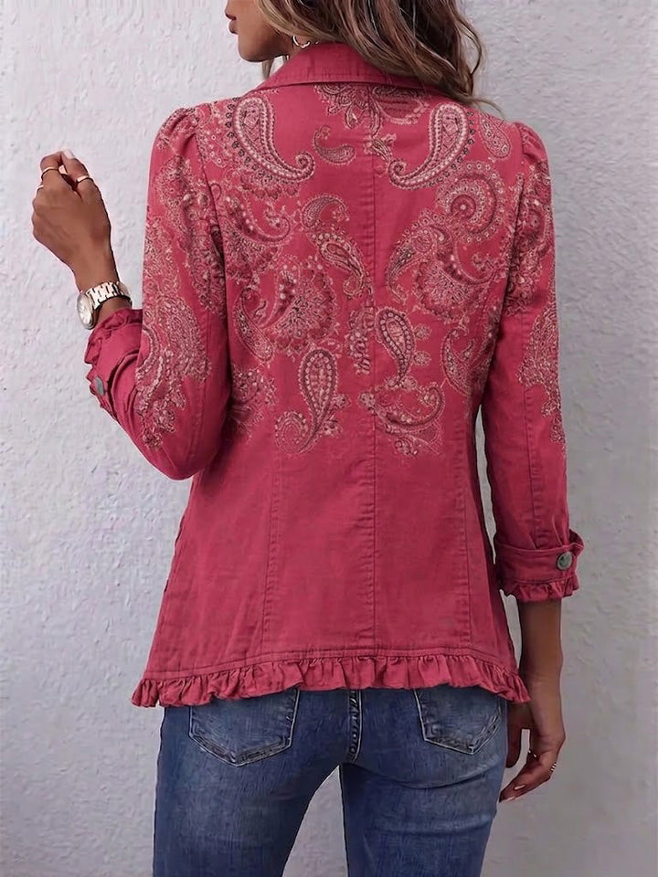 Camila | Vintage Rüschenjacke mit Paisley-Print