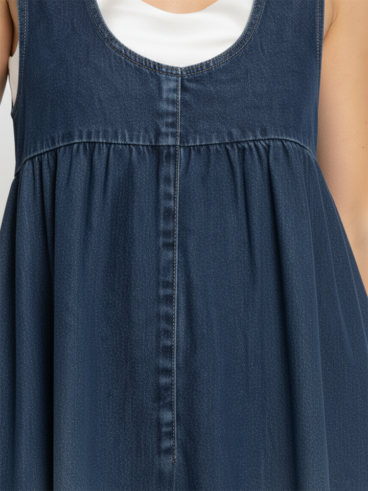 Erin | Langes Jeanskleid im Vintage-Look