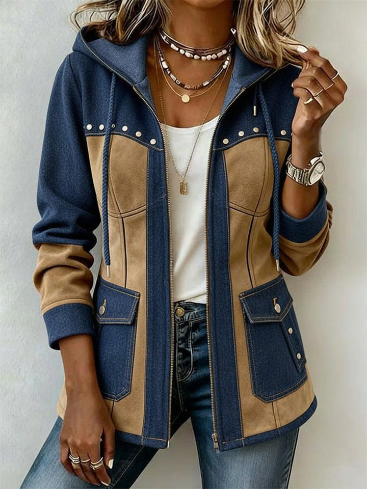 Ava | Kapuzenjacke im Patchwork-Stil