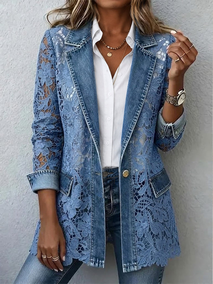 Harper | Blazer mit Spitzeneinsätzen