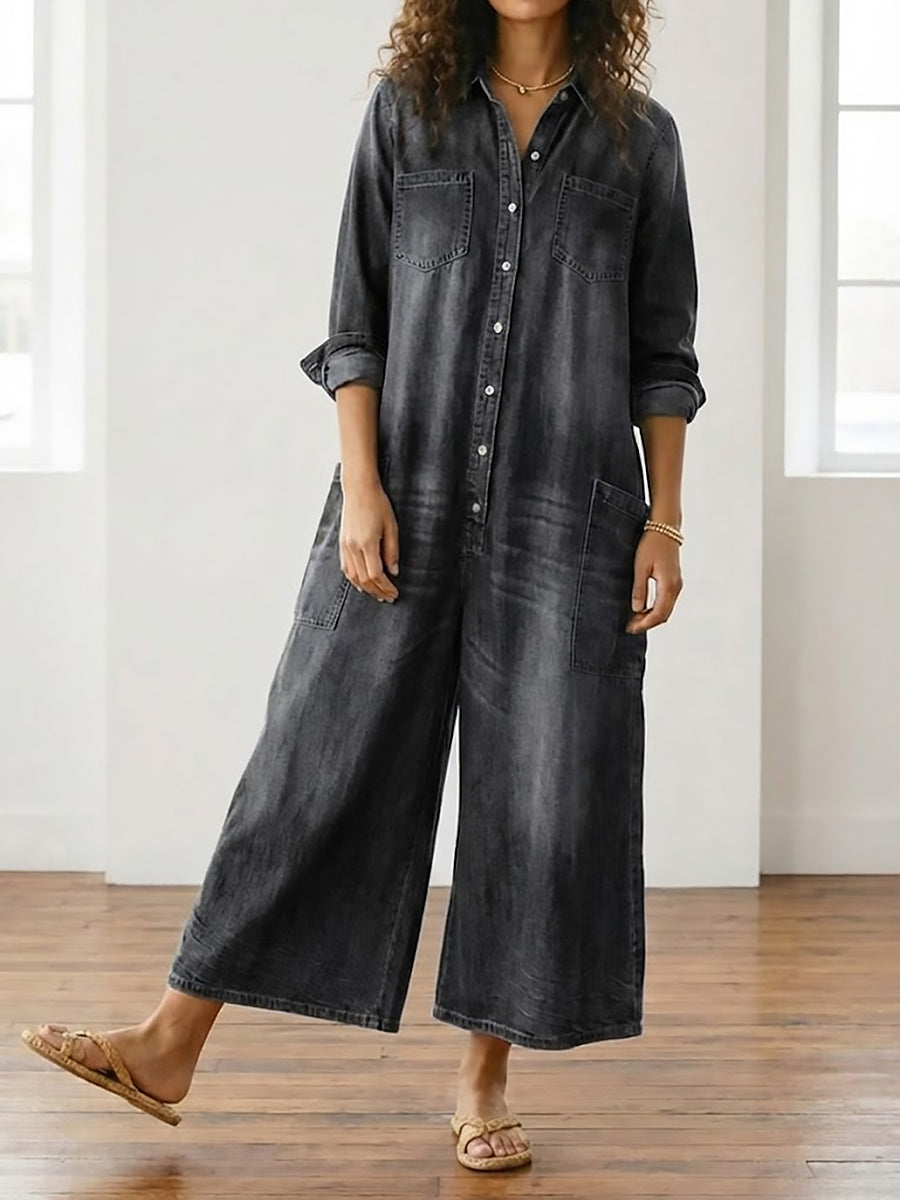 Lily | Jeans-Jumpsuit aus Baumwolle