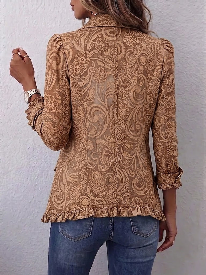 Madison | Vintage Boho Rüschenjacke mit Blumenprint