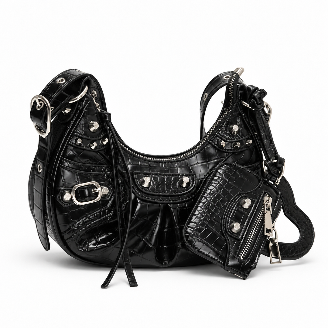 Damen kompakte Crossbody-Tasche mit Reißverschluss