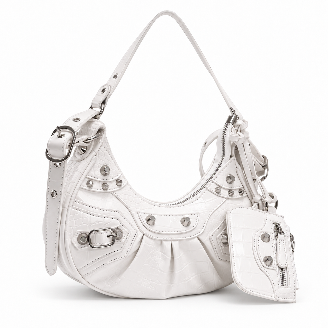 Damen kompakte Crossbody-Tasche mit Reißverschluss