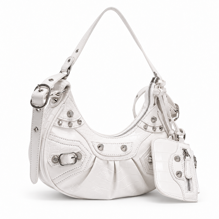 Damen kompakte Crossbody-Tasche mit Reißverschluss