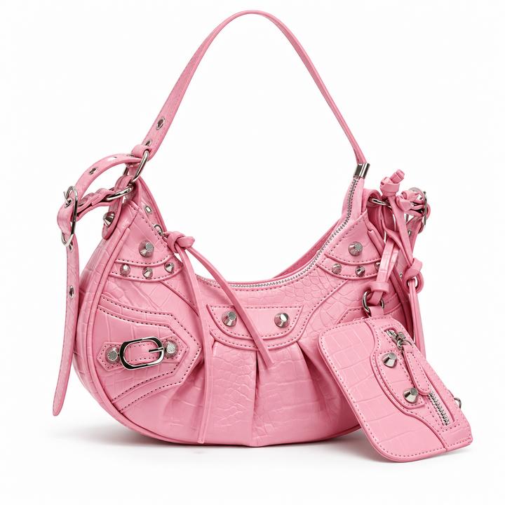 Damen kompakte Crossbody-Tasche mit Reißverschluss