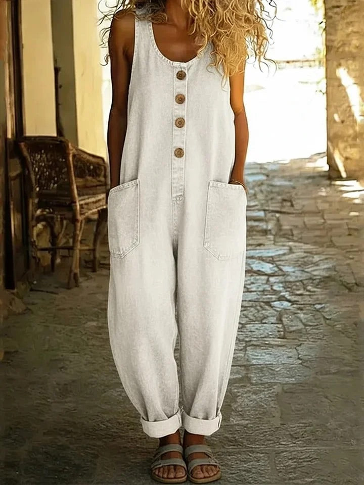Zoe | Jeans-Jumpsuit im Vintage-Waschlook