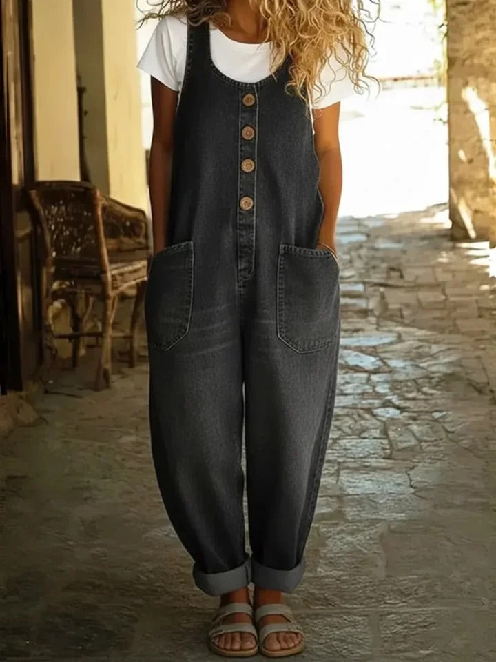 Zoe | Jeans-Jumpsuit im Vintage-Waschlook