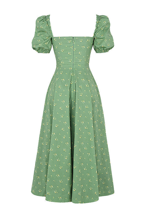 Aviana - Blumenkleid mit Puffärmeln