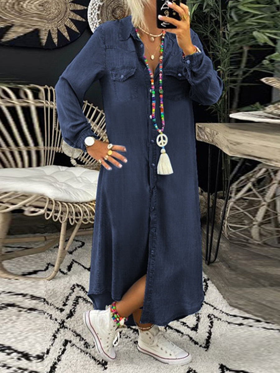 Pippa | Elegantes Jeans-Hemdkleid