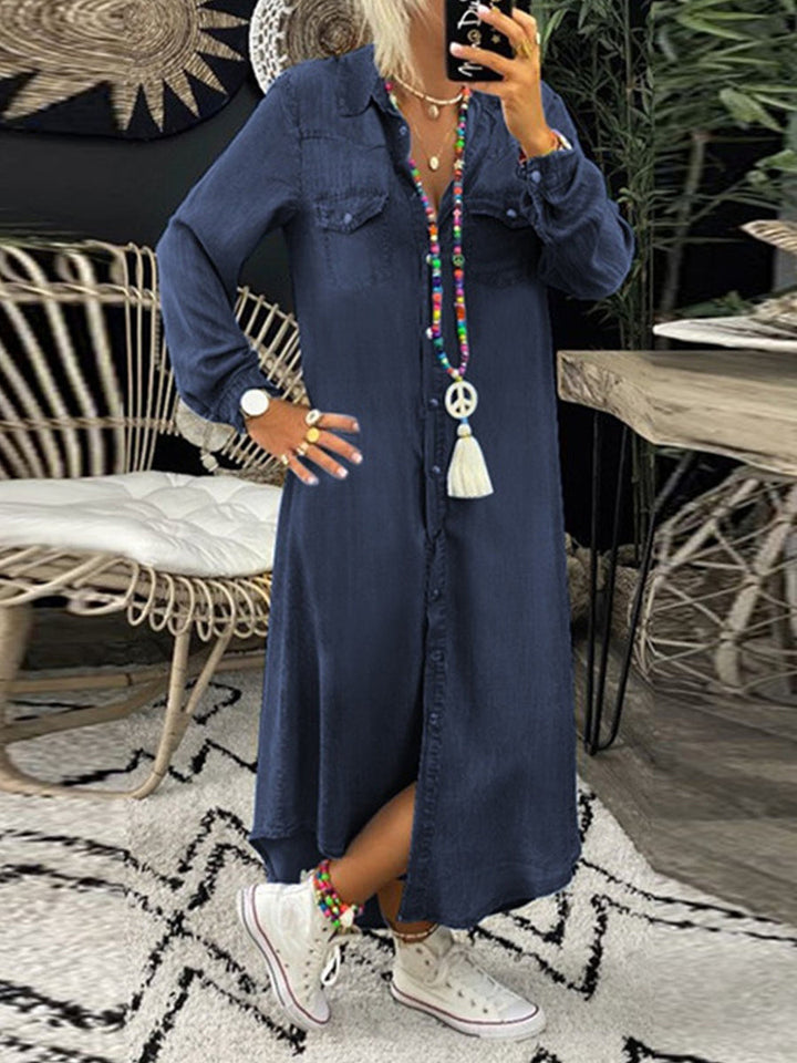 Pippa | Elegantes Jeans-Hemdkleid