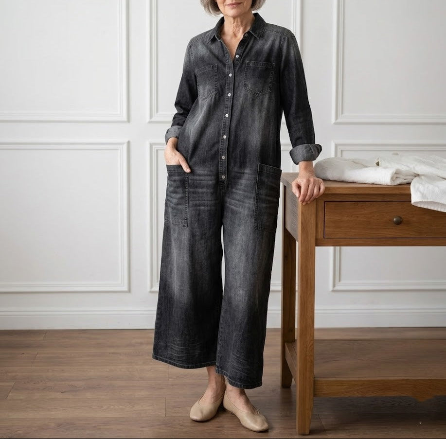 Lily | Jeans-Jumpsuit aus Baumwolle