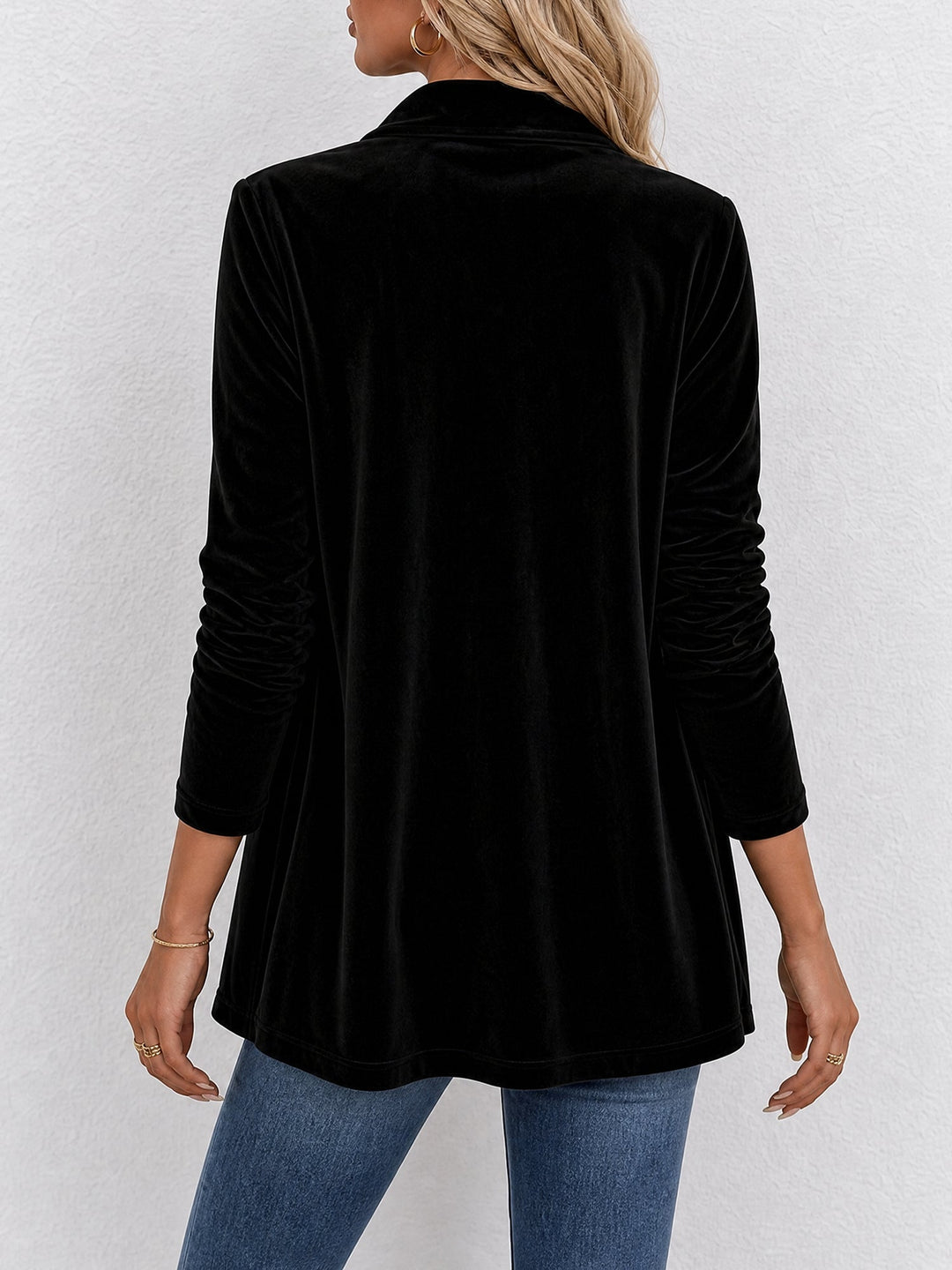 Damen doppelreihige Strickjacke mit Zierknöpfen