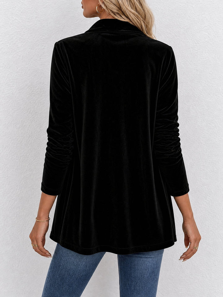 Damen doppelreihige Strickjacke mit Zierknöpfen