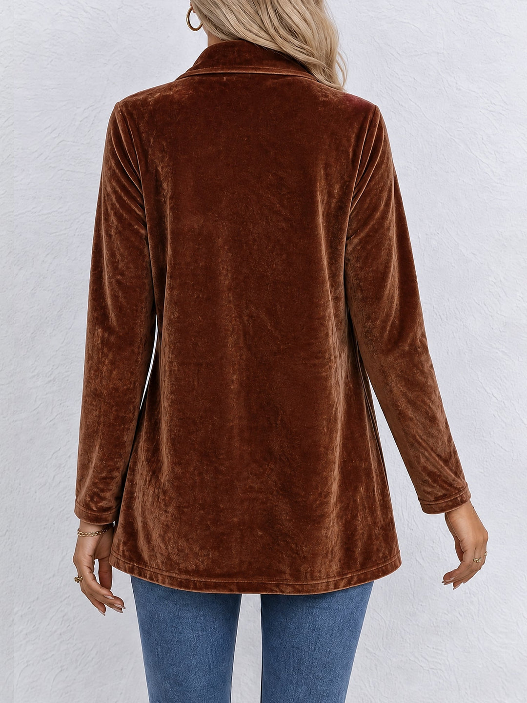 Damen doppelreihige Strickjacke mit Zierknöpfen