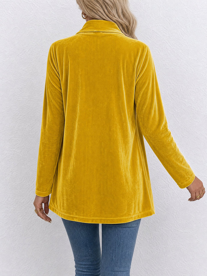 Damen doppelreihige Strickjacke mit Zierknöpfen
