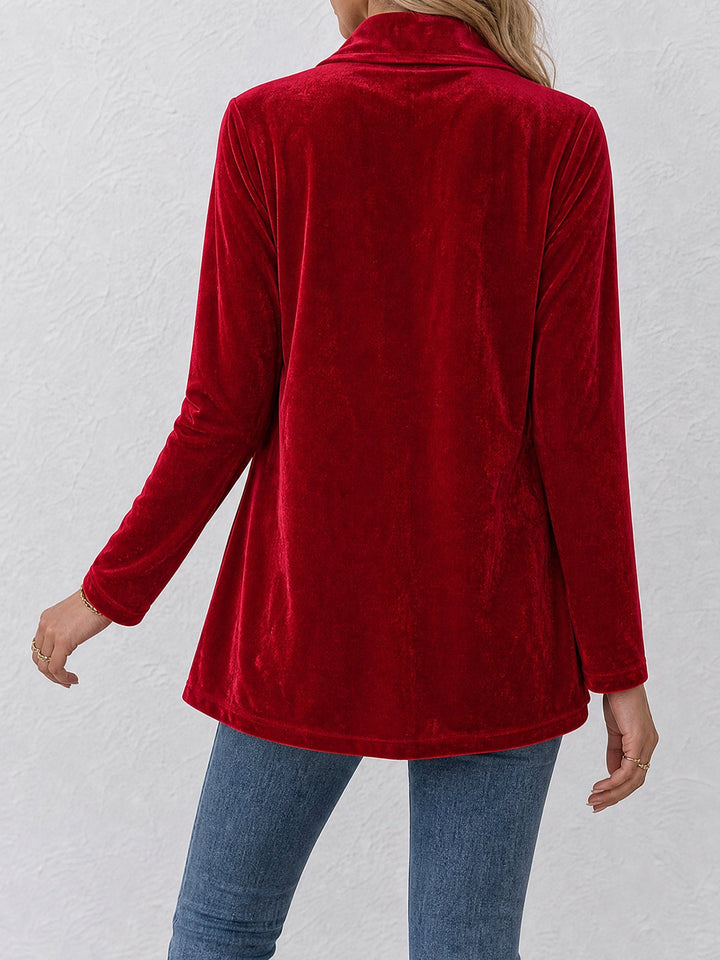 Damen doppelreihige Strickjacke mit Zierknöpfen