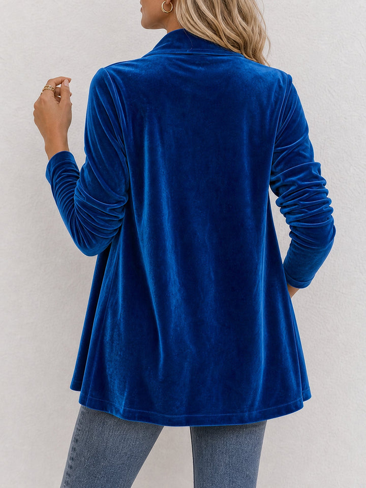 Damen doppelreihige Strickjacke mit Zierknöpfen